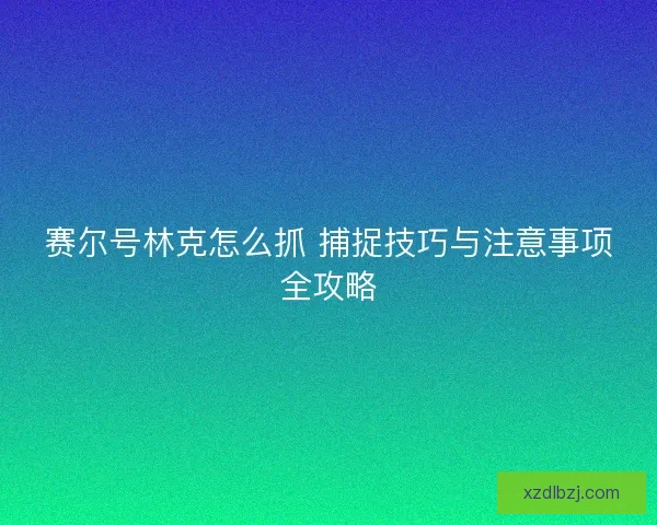 赛尔号林克怎么抓 捕捉技巧与注意事项全攻略